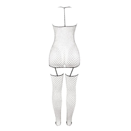 Glänzender Netz-Bodystocking Einheitsgröße