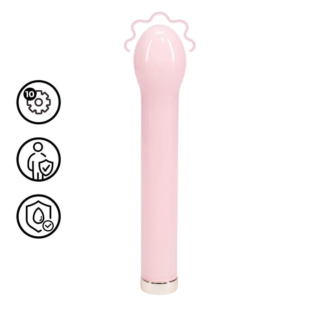 Glas-Vibrator birnenförmig Pink 18 x 2,5 cm