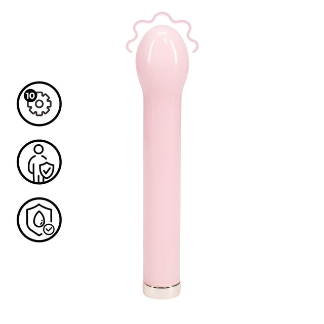 Glas-Vibrator birnenförmig Pink 18 x 2,5 cm