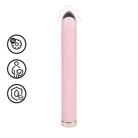 Glas-Vibrator gerade Pink 18 x 2,5 cm