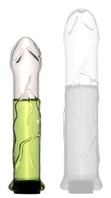 Glasdildo Hohle Frucht 16 x 3,5 cm