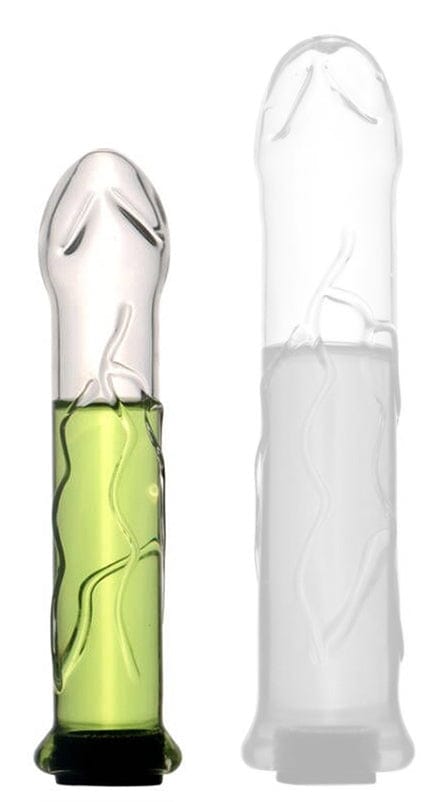 Glasdildo Hohle Frucht 16 x 3,5 cm