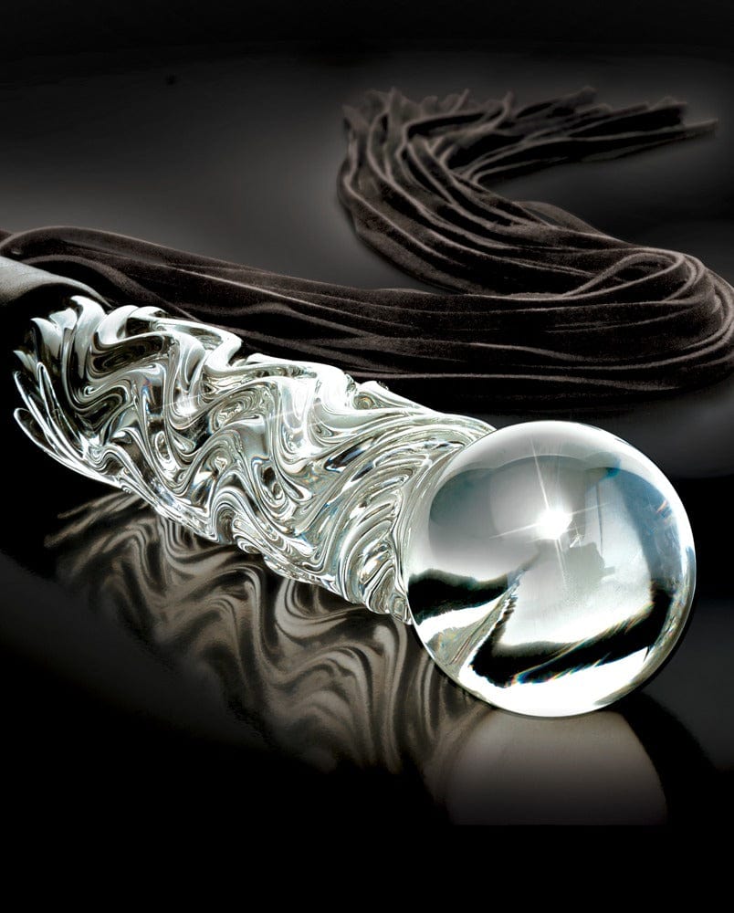 Glasdildo Icicles No. 38 Clear/Blue