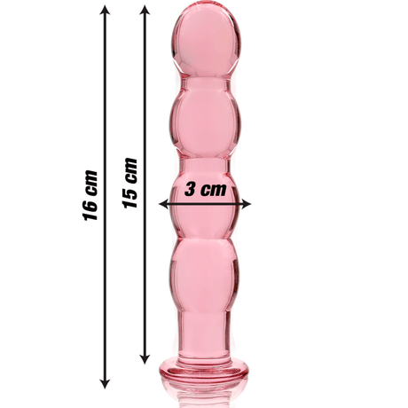 Glasdildo Modell 10 Rosa 16,5 cm