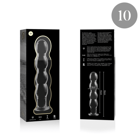 Glasdildo Modell 10 Transparent 16,5 cm