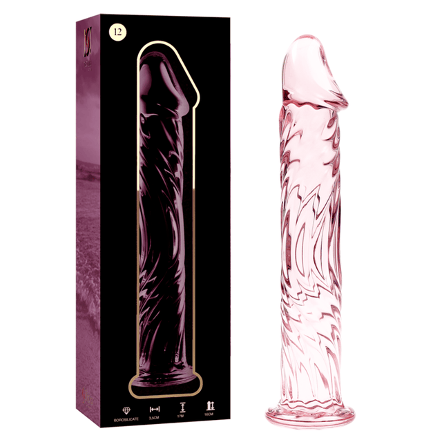 Glasdildo Modell 12 Rosa 17 cm