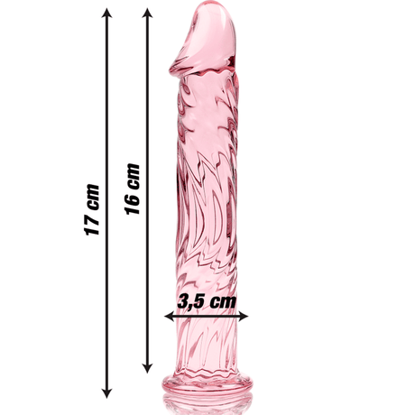 Glasdildo Modell 12 Rosa 17 cm