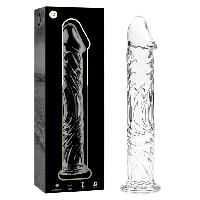 Glasdildo Modell 12 Transparent 17 cm