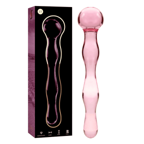 Glasdildo Modell 13 Borosilikatglas Rosa -x 18 cm