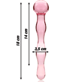 Glasdildo Modell 13 Borosilikatglas Rosa -x 18 cm