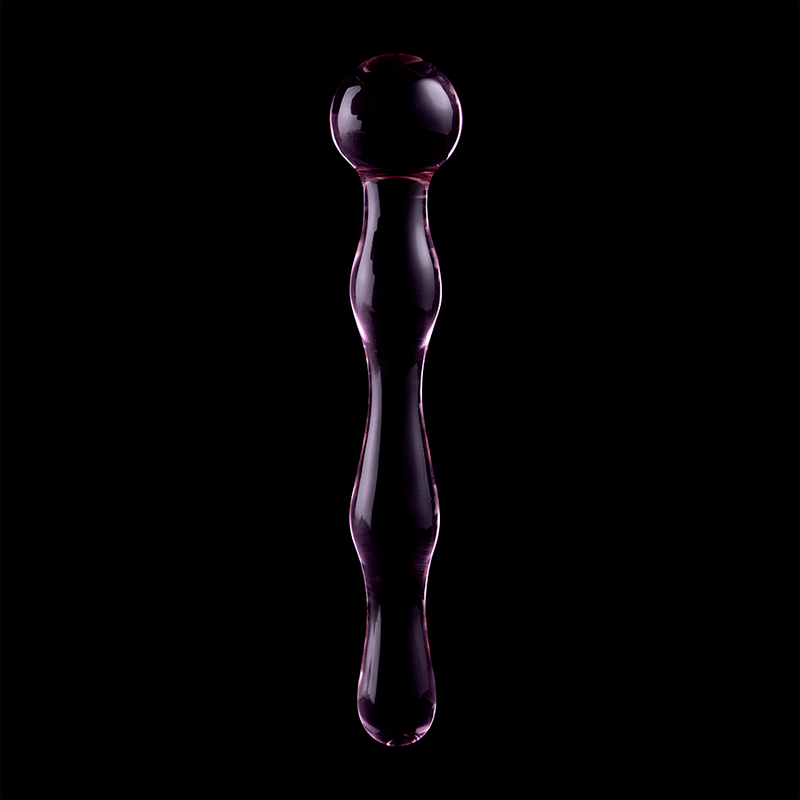 Glasdildo Modell 13 Borosilikatglas Rosa -x 18 cm