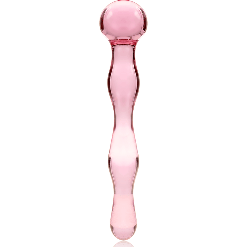Glasdildo Modell 13 Borosilikatglas Rosa -x 18 cm