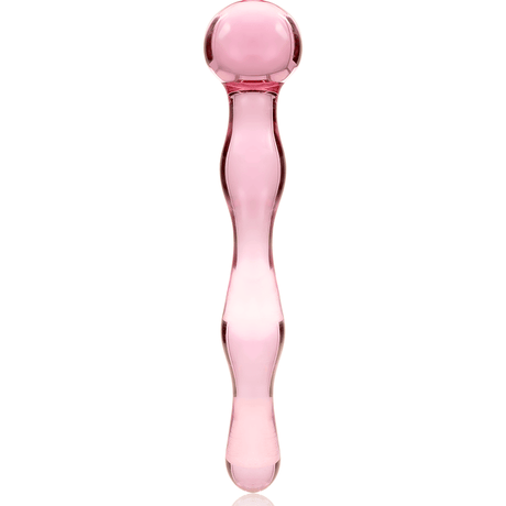 Glasdildo Modell 13 Borosilikatglas Rosa -x 18 cm