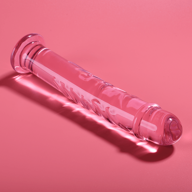 Glasdildo Modell 16 Borosilikatglas Rosa -x 18,5 cm