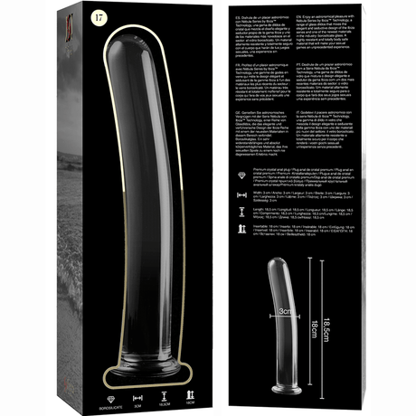 Glasdildo Modell 17 Borosilikatglas Klar -x Transparent 18,5 cm