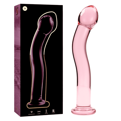 Glasdildo Modell 18 Borosilikatglas Rosa -x 18,5 cm