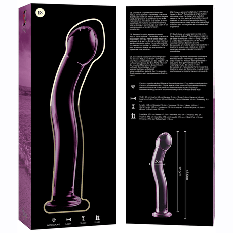 Glasdildo Modell 18 Borosilikatglas Rosa -x 18,5 cm