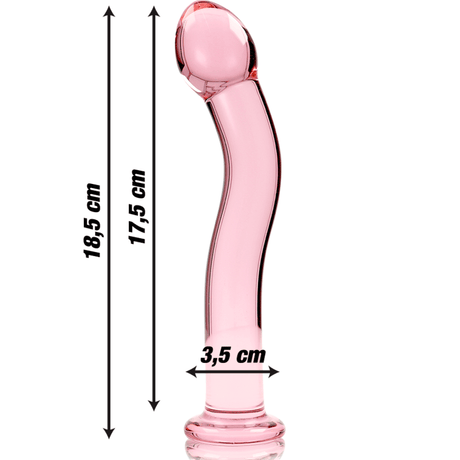 Glasdildo Modell 18 Borosilikatglas Rosa -x 18,5 cm
