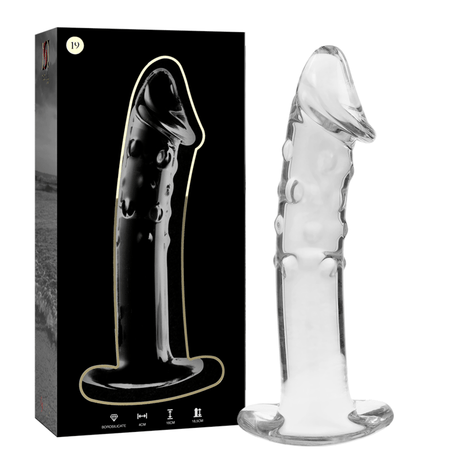 Glasdildo Modell 19 Borosilikatglas Klar -x Transparent 18,5 cm