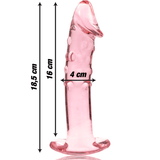 Glasdildo Modell 19 Borosilikatglas Rosa -x 18,5 cm