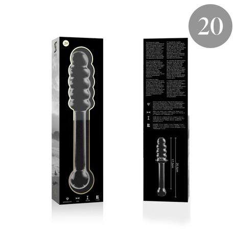Glasdildo Modell 20 Borosilikatglas Klar -x Transparent 20,5 cm
