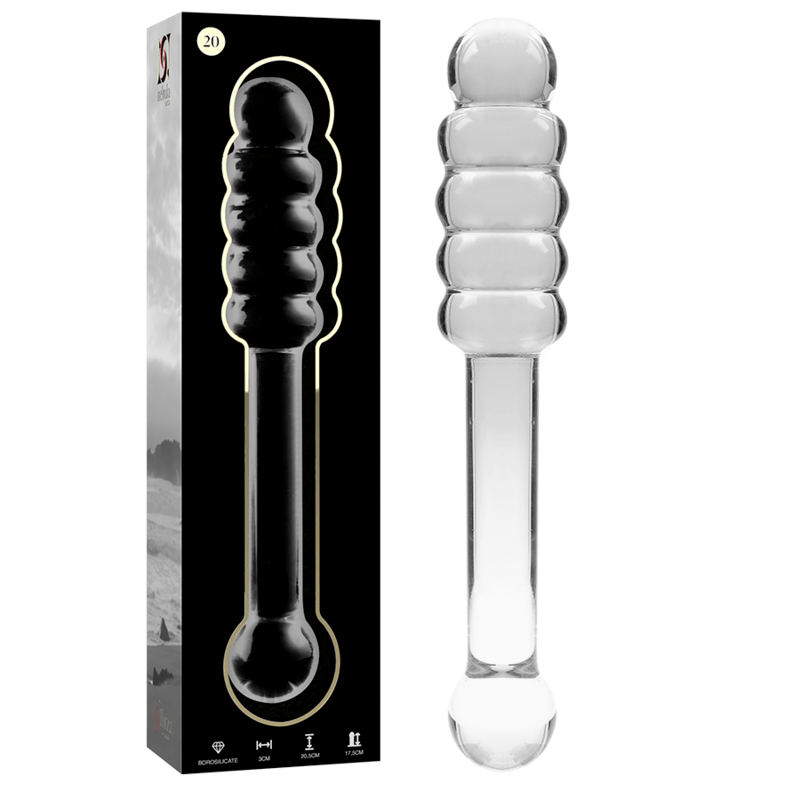 Glasdildo Modell 20 Borosilikatglas Klar -x Transparent 20,5 cm