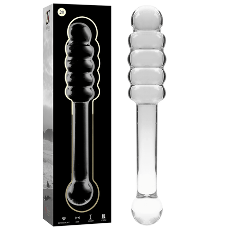 Glasdildo Modell 20 Borosilikatglas Klar -x Transparent 20,5 cm
