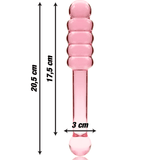 Glasdildo Modell 20 Borosilikatglas Rosa -x 20,5 cm