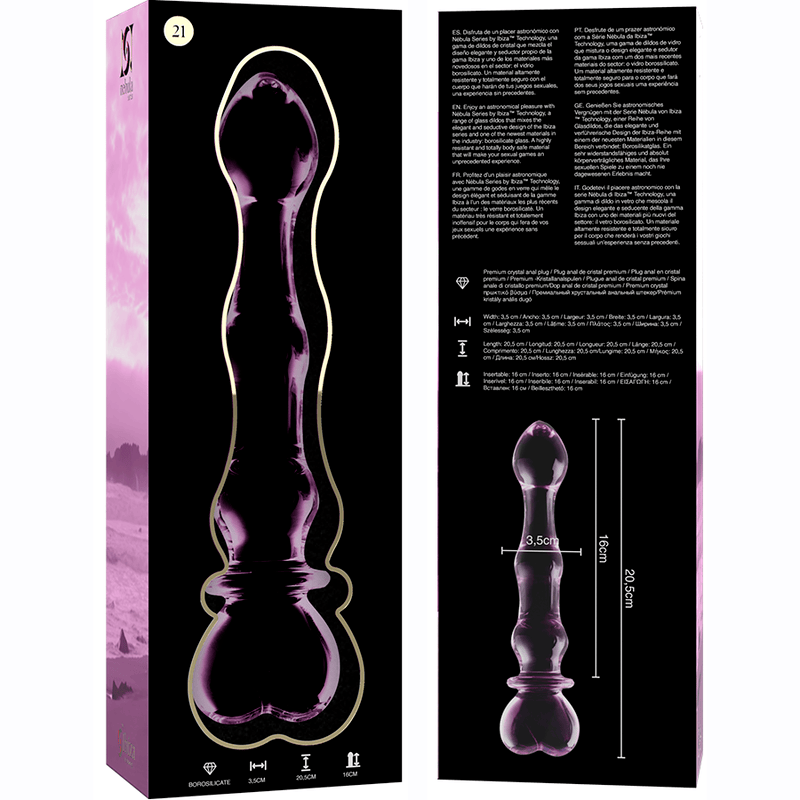 Glasdildo Modell 21 Rosa 20,5 cm – Ansicht 5
