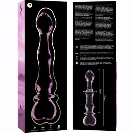 Glasdildo Modell 21 Rosa 20,5 cm