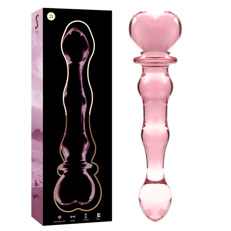 Glasdildo Modell 21 Rosa 20,5 cm