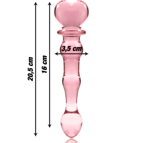 Glasdildo Modell 21 Rosa 20,5 cm