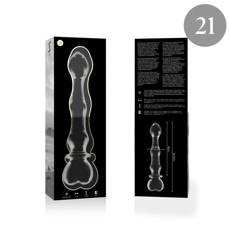Glasdildo Modell 21 Transparent 20,5 cm – Ansicht 4