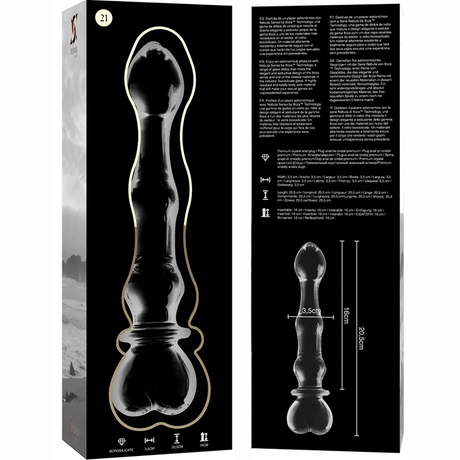 Glasdildo Modell 21 Transparent 20,5 cm