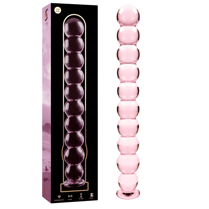 Glasdildo Modell 22 Rosa 21,5 cm