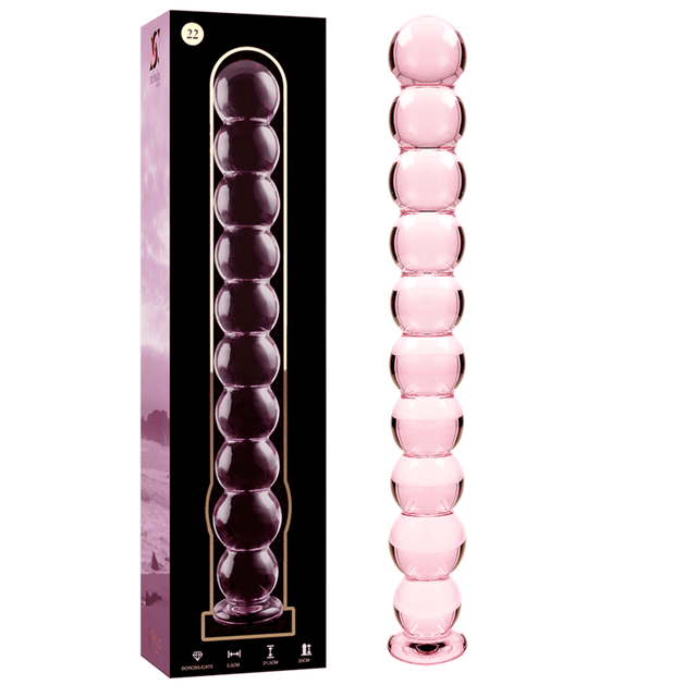 Glasdildo Modell 22 Rosa 21,5 cm
