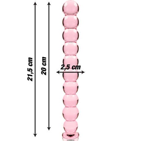 Glasdildo Modell 22 Rosa 21,5 cm