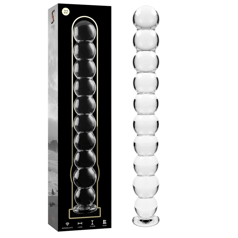 Glasdildo Modell 22 Transparent 21,5 cm