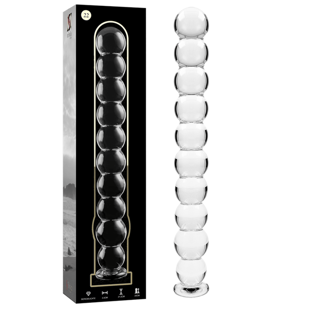 Glasdildo Modell 22 Transparent 21,5 cm