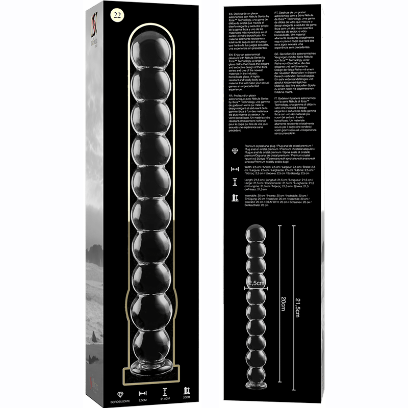 Glasdildo Modell 22 Transparent 21,5 cm – Ansicht 7
