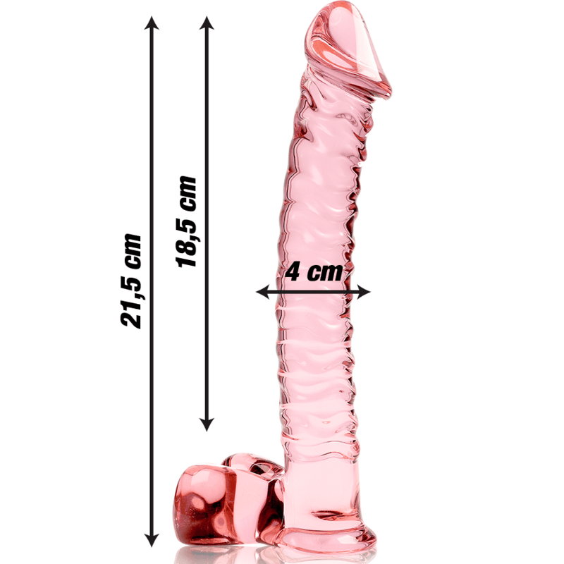 Glasdildo Modell 23 Rosa 21,5 cm – Ansicht 3
