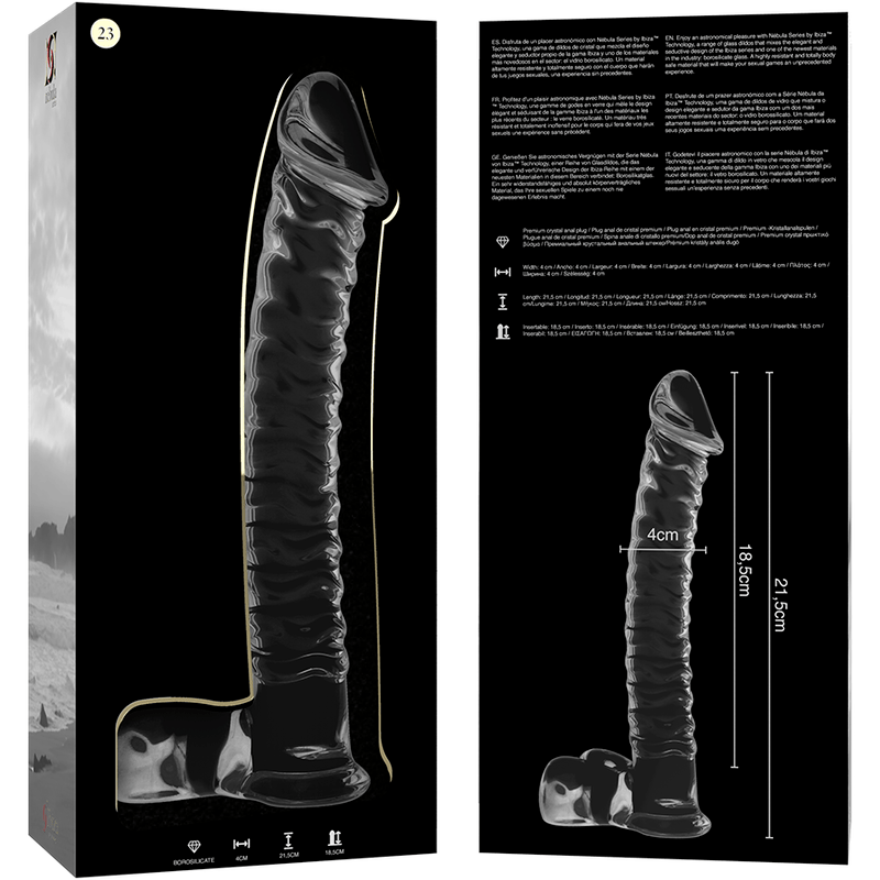 Glasdildo Modell 23 Transparent 21,5 cm – Ansicht 5