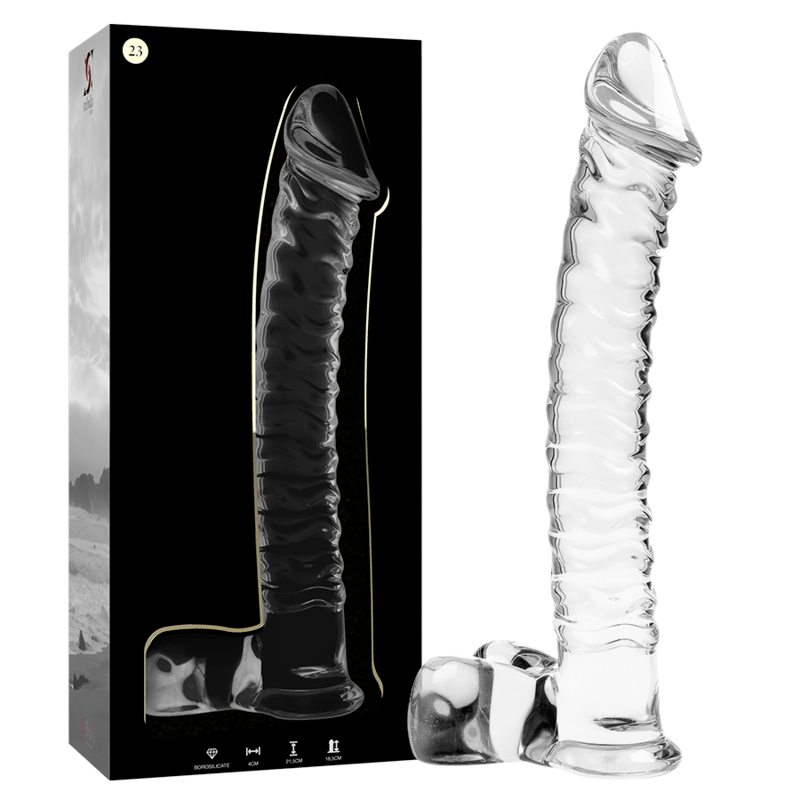 Glasdildo Modell 23 Transparent 21,5 cm