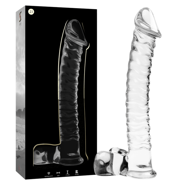 Glasdildo Modell 23 Transparent 21,5 cm