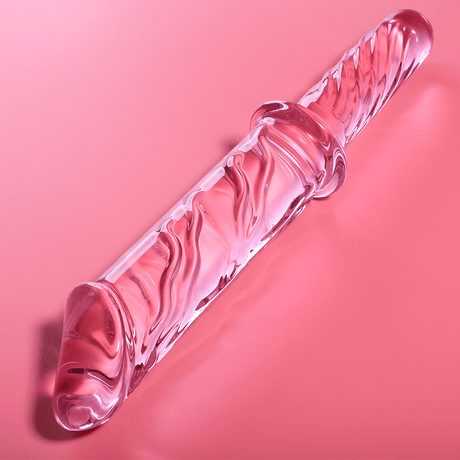 Glasdildo Modell 24 Borosilikatglas Rosa -x 28,5 cm