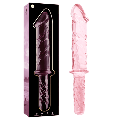 Glasdildo Modell 24 Borosilikatglas Rosa -x 28,5 cm