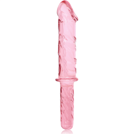 Glasdildo Modell 24 Borosilikatglas Rosa -x 28,5 cm