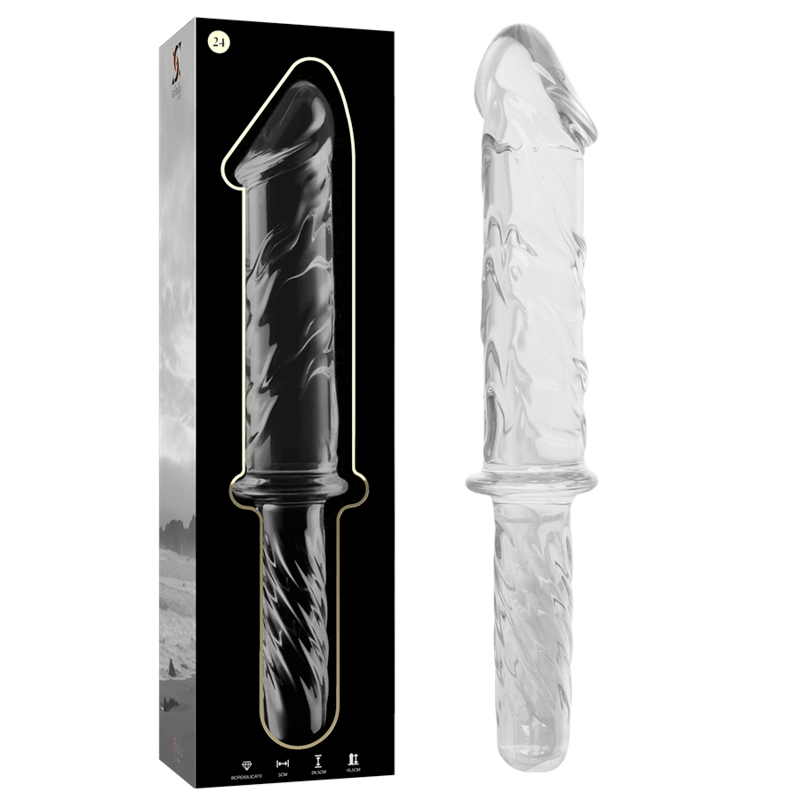 Glasdildo Modell 24 Transparent 28,5 cm