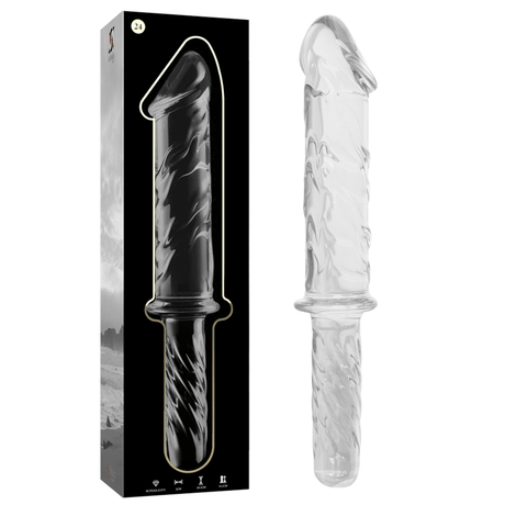 Glasdildo Modell 24 Transparent 28,5 cm