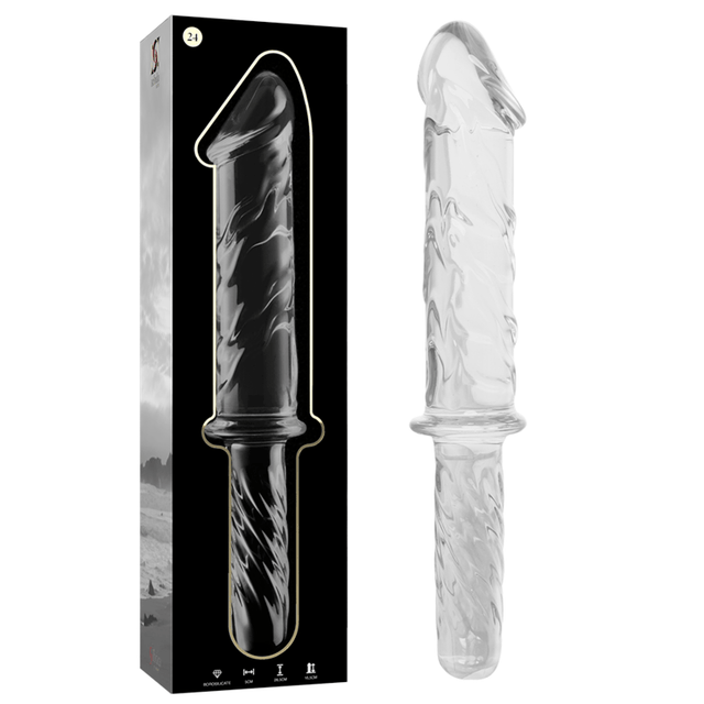 Glasdildo Modell 24 Transparent 28,5 cm